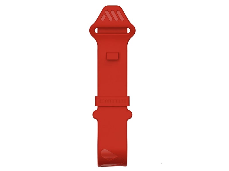 All Mountain Style MTB Tube Strap â€“ Lightweight, No-Velcro Bike Frame Strap for CO2, Tire Levers & Tube â€“ Universal Fit, Weather-Resistant TPE Material - Red Color - Image 2